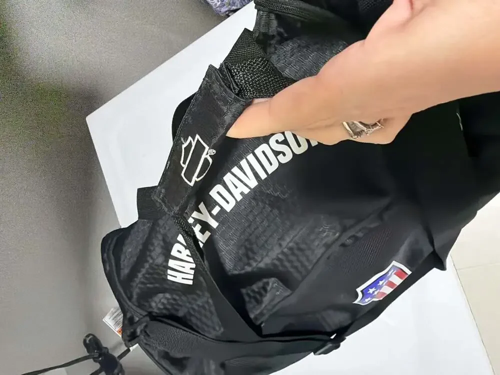 Harley-Davidson Number 1 Logo Graphic Black Duffel Bag